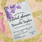 Trendy Floral Lila Bloom Vrijgezellenfeest Kaart