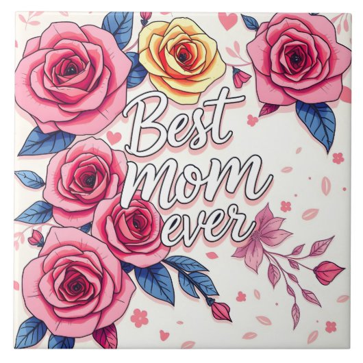 Trendy Floral Luxe Cadeau Collectie Tegeltje (Voorkant)