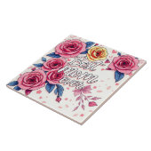 Trendy Floral Luxe Cadeau Collectie Tegeltje (Zijkant)