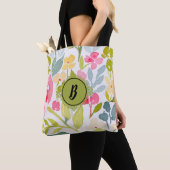 Trendy Floral Monogram Tote Bag (Dichtbij)