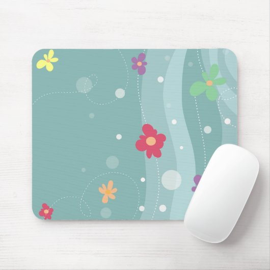 Trendy Floral Mousepad Muismat (Met muis)