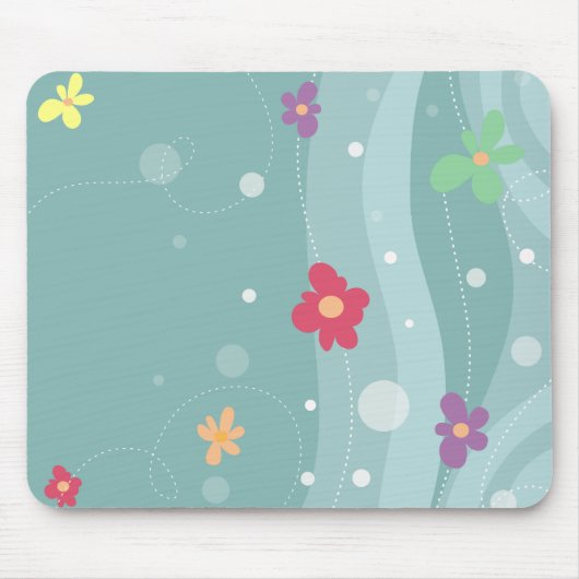 Trendy Floral Mousepad Muismat (Voorkant)