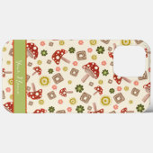 Trendy Floral Mushroom Pattern  naam Case-Mate iPhone Case (Achterkant (horizontaal))