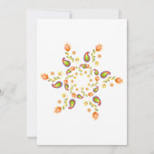 Trendy Floral Paisley Indian Wedding Save The Date (Achterkant)