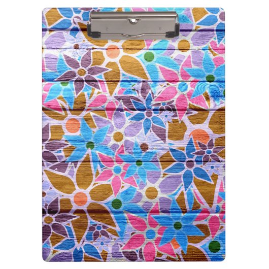 Trendy Floral Pattern #14 Klembord (Voorkant)