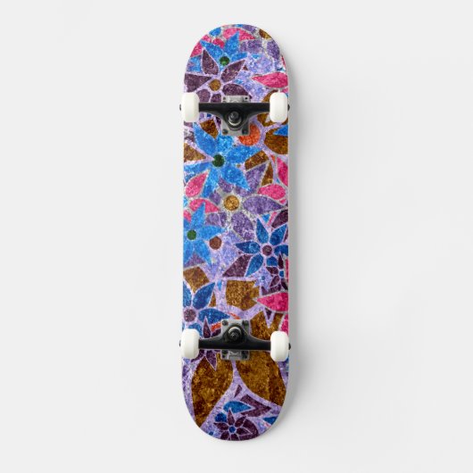 Trendy Floral Pattern #14 Skateboard (Voorkant)