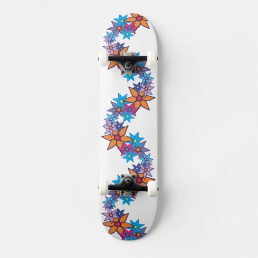 Trendy Floral Pattern #2 Persoonlijk Skateboard (Voorkant)