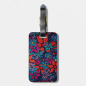 Trendy Floral Pattern #3 Bagagelabel (Achterkant verticaal)