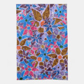 Trendy Floral Pattern  #3 Theedoek (Verticaal)