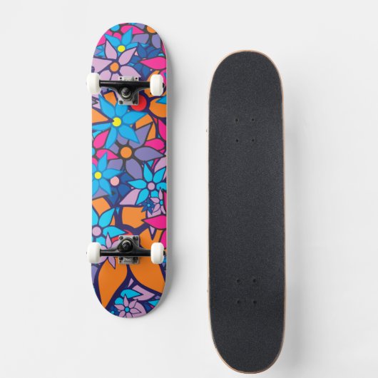 Trendy Floral Pattern #4 Persoonlijk Skateboard (Voorkant)