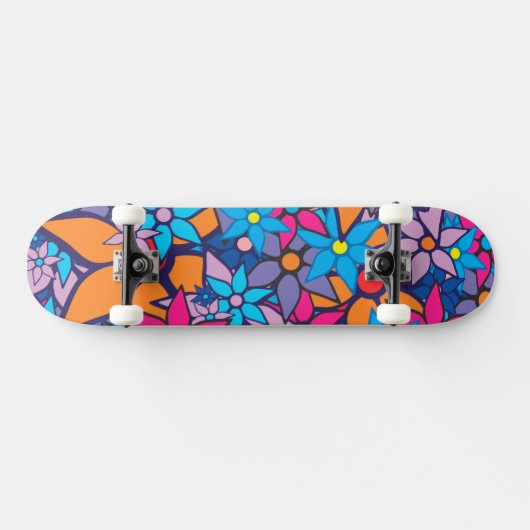 Trendy Floral Pattern #4 Persoonlijk Skateboard (Horizontaal)