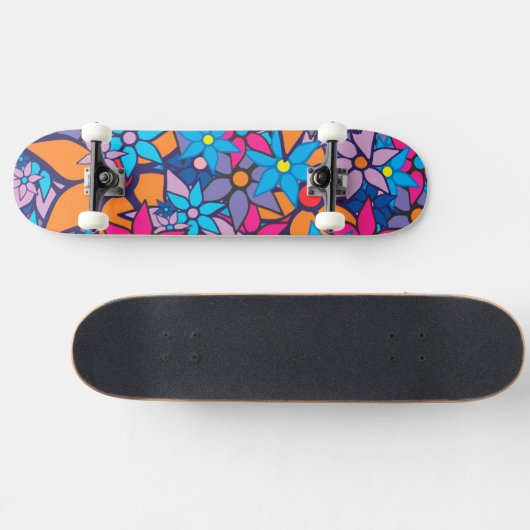 Trendy Floral Pattern #4 Persoonlijk Skateboard (Horizontaal)