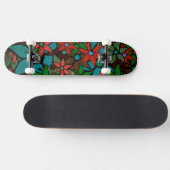 Trendy Floral Pattern #6 Persoonlijk Skateboard (Horizontaal)