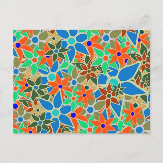 Trendy Floral Pattern #8 Briefkaart (Voorkant)