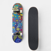 Trendy Floral Pattern #8 Skateboard (Voorkant)