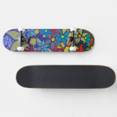 Trendy Floral Pattern #8 Skateboard (Horizontaal)
