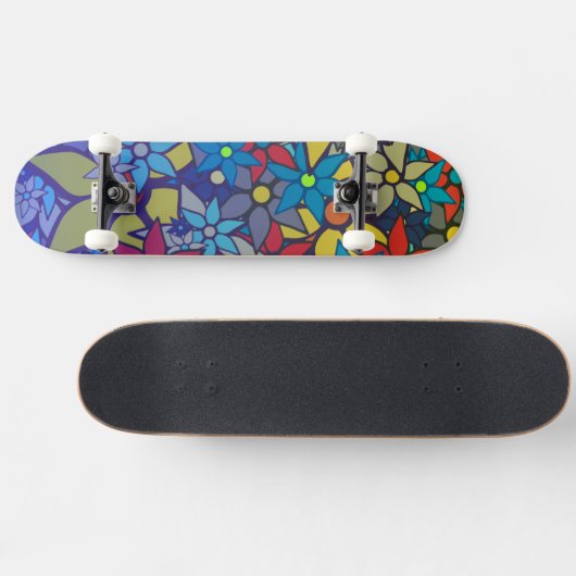 Trendy Floral Pattern #8 Skateboard (Horizontaal)