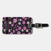 Trendy Floral Pattern Bagagelabel (Voorkant horizontaal)