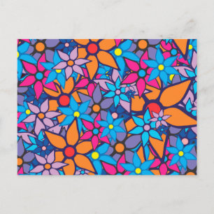 Trendy Floral Pattern Briefkaart