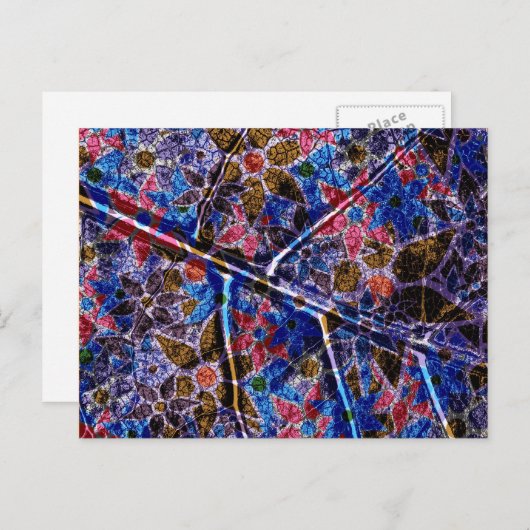 Trendy Floral Pattern  Briefkaart (Voorkant / Achterkant)