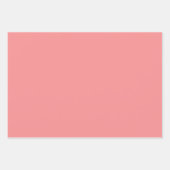 Trendy Floral Pattern en Sweet Plain Pink Inpakpapier Vel (Voorkant 3)