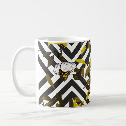 Trendy floral pattern. Isolated seamless pattern. Koffiemok (Links)