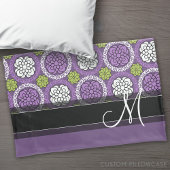 Trendy Floral Pattern - Orchid and Lime Green Kussensloop