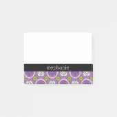 Trendy Floral Pattern - Orchid Paars Lime Green Post-it® Notes (Voorkant)