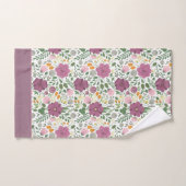 Trendy Floral Pattern Pink Yellow Paars Greenery Bad Handdoek (Handdoek)