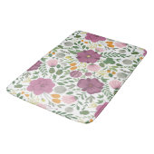 Trendy Floral Pattern Pink Yellow Paars Greenery Badmat (Gekanteld)