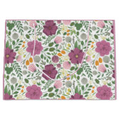 Trendy Floral Pattern Pink Yellow Paars Greenery Groot Cadeauzakje (Voorkant)