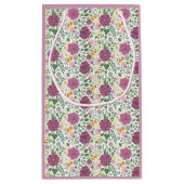 Trendy Floral Pattern Pink Yellow Paars Greenery Klein Cadeauzakje (Achterkant)