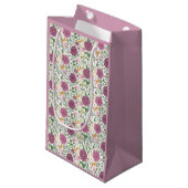 Trendy Floral Pattern Pink Yellow Paars Greenery Klein Cadeauzakje (Voorkant Gekanteld)