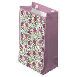 Trendy Floral Pattern Pink Yellow Paars Greenery Klein Cadeauzakje
