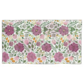 Trendy Floral Pattern Pink Yellow Paars Greenery Kussensloop (Voorkant-Links)