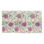 Trendy Floral Pattern Pink Yellow Paars Greenery Kussensloop (Achterkant-Links)