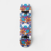 Trendy Floral Pattern Skateboard (Voorkant)