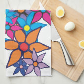 Trendy Floral Pattern Theedoek (Quarter Fold)