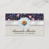 Trendy Floral Pattern Visitekaartje (Voorkant)