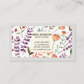Trendy Floral Pattern Visitekaartje (Achterkant)