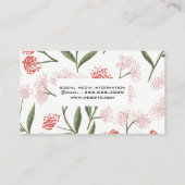 Trendy Floral Pattern Visitekaartje (Achterkant)