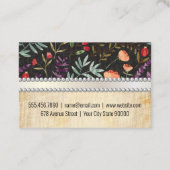 Trendy Floral Pattern Visitekaartje (Achterkant)