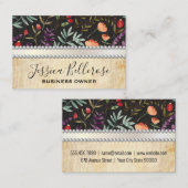 Trendy Floral Pattern Visitekaartje (Voorkant / Achterkant)