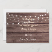 trendy Floral Rustic-strijklichten bedankt Kaart (Achterkant)