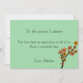 Trendy floral sinaasappel green happy moederdag kaart (Achterkant)