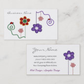 Trendy Floral Visitekaartje (Voorkant / Achterkant)
