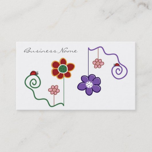 Trendy Floral Visitekaartje (Voorkant)