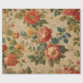 Trendy Floral Waterverf  Collectie Cadeaupapier (Vlak)