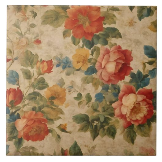 Trendy Floral Waterverf  Collectie Tegeltje (Voorkant)