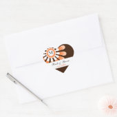 Trendy Floral Wedding Monogram Hart Stickers (Envelop)